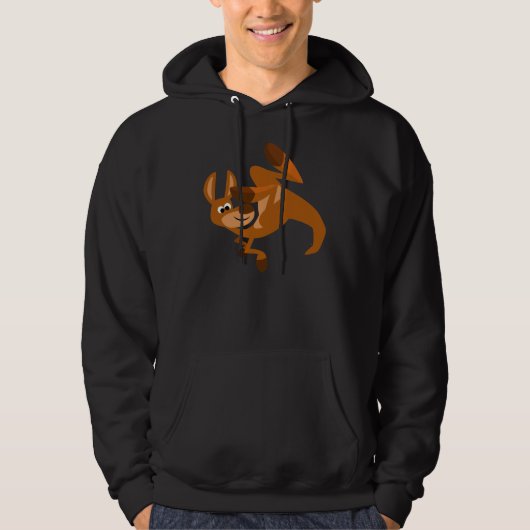 Somersault Hoodie von niedlichem Cartoon Kangaroo (Vorderseite)