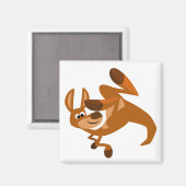 Somersault Magnet des niedlichen Cartoon Kangaroo (Vorderseite/Rückseite)
