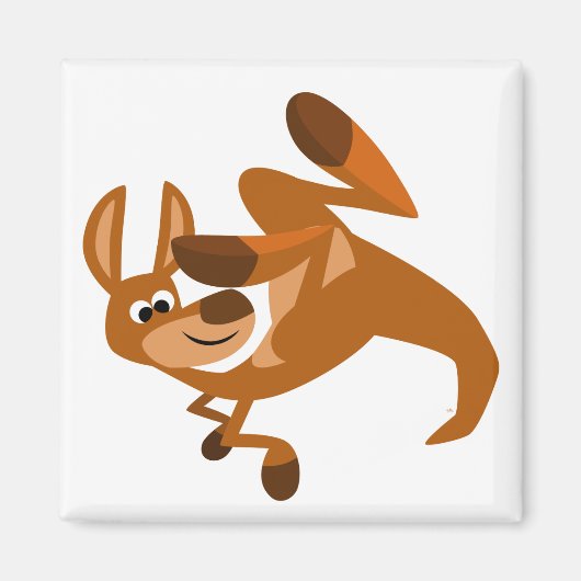 Somersault Magnet des niedlichen Cartoon Kangaroo (Vorne)