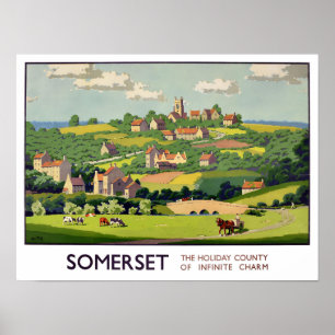 Somerset England Vintage Poster