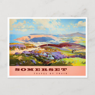 Somerset England Vintage-Reisepostkarte Postkarte