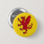 Somerset Flag England Dragesymbol Button (Vorne & Hinten)