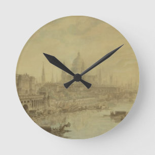 Somerset House, St. Paul's Cathedral and Blackfria Runde Wanduhr