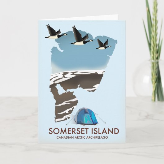 Somerset Island, Kanada Vintage Karte (Vorderseite)