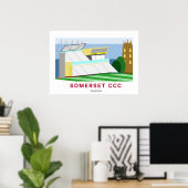 Somerset Landkreis Cricket Designer Poster (Heimbüro)