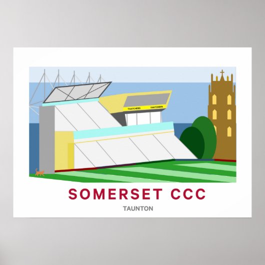 Somerset Landkreis Cricket Designer Poster (Vorne)