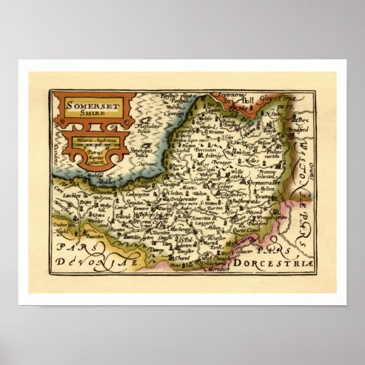 Somerset Landkreis England Altes antikes Atlantik  Poster (Vorne)