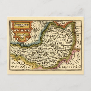 Somerset Landkreis England Altes antikes Atlantik  Postkarte