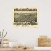 Somerset, PA Panoramic Map - 1900 Poster (Küche)