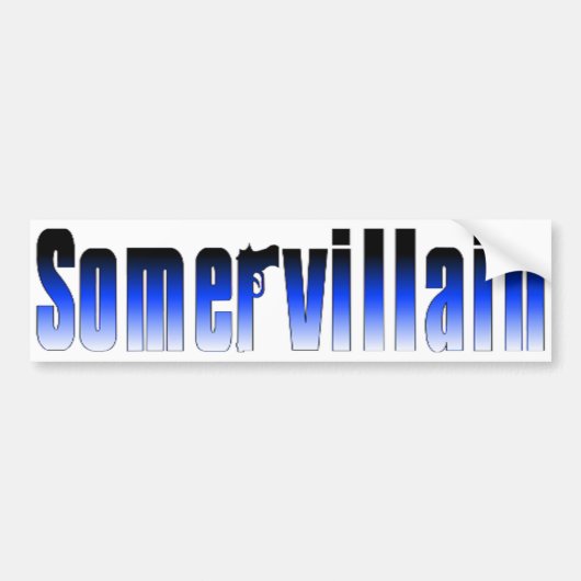 Somervillain Blau-Autoaufkleber Autoaufkleber (Vorne)