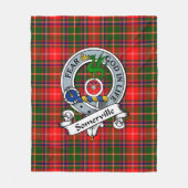 Somerville Clan Abzeichen Tartan Kariert Fleecedecke (Vorderseite)
