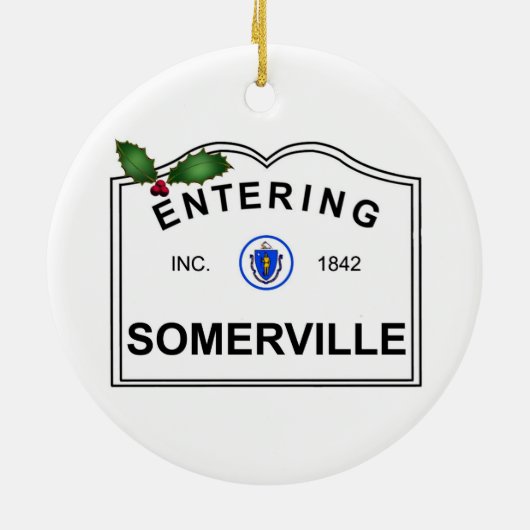 Somerville MA Keramik Ornament (Hinten)