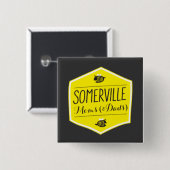 Somerville-Mama-Logo-Knopf-Schwarzes Button (Vorne & Hinten)