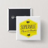 Somerville-Mama-Logo-Knopf-Weiß Button (Vorne & Hinten)
