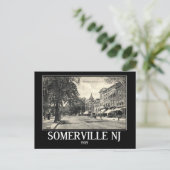 Somerville NJ, Main Street View, Vintag Postkarte (Stehend Vorderseite)