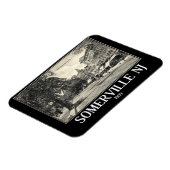 Somerville NJ, Main Street View, Vintag Style Magnet (Linke Seite)