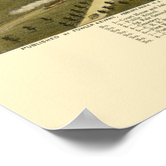 Somerville, NJ Panoramic Map - 1882 Poster (Ecke)