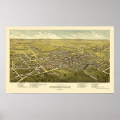 Somerville, NJ Panoramic Map - 1882 Poster (Vorne)