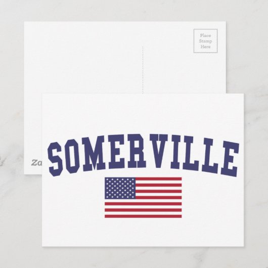 Somerville US-Flagge Postkarte (Vorne/Hinten)