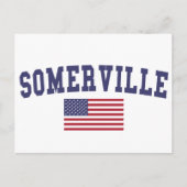 Somerville US-Flagge Postkarte (Vorderseite)