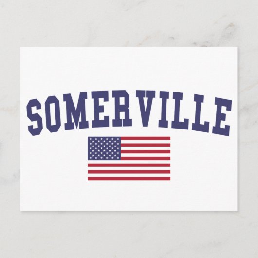 Somerville US-Flagge Postkarte (Vorderseite)