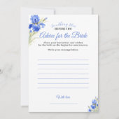 Something Blue Advice for the Bride Bridal Shower Einladung (Vorderseite)