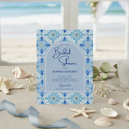 Something Blue Amalfi Coastal Bridal Shower Einladung