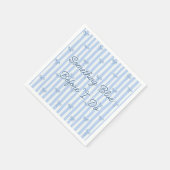 "Something Blue Before I Do" Blaues Band Serviette (Ecke)