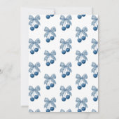 Something Blue Before I Do Blue Bow Bridal Shower Einladung (Rückseite)