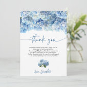 Something Blue Before I Do Blue Hydrangea Bridal Einladung (Stehend Vorderseite)