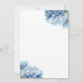 Something Blue Before I Do Blue Hydrangea Bridal Einladung (Rückseite)