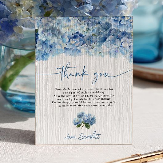 Something Blue Before I Do Blue Hydrangea Bridal Einladung