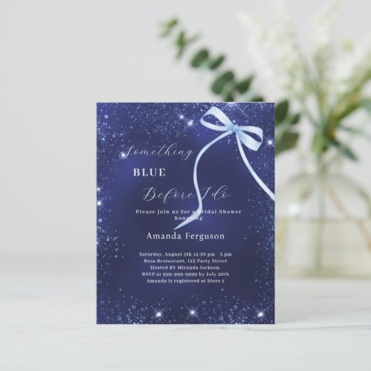 Something blue before I do bow Bridal Shower (Stehend Vorderseite)