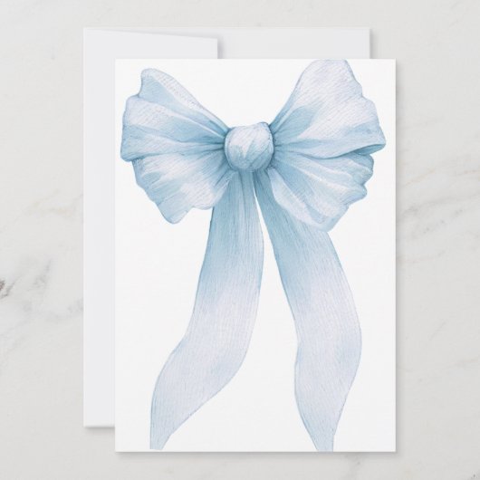 Something Blue Before I Do Bow Bridal Shower Einladung (Rückseite)