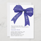 Something blue before I do bow Bridal Shower Einladung (Vorderseite)