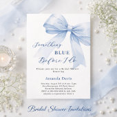 Something blue before I do bow Bridal Shower Einladung