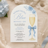 Something Blue Before I Do Bow Bridal Shower Einladung