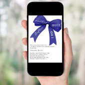 Something blue before I do bow Bridal Shower Einladung