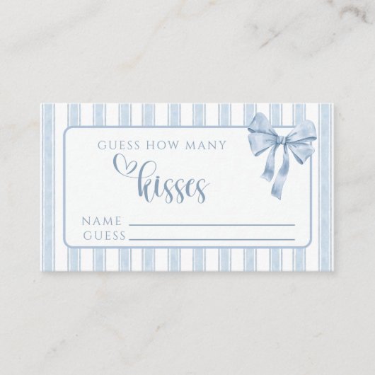 Something Blue Before I Do Bow Guess Kisses Begleitkarte (Vorderseite)