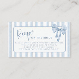 Something Blue Before I Do Bow Recipe Request Begleitkarte