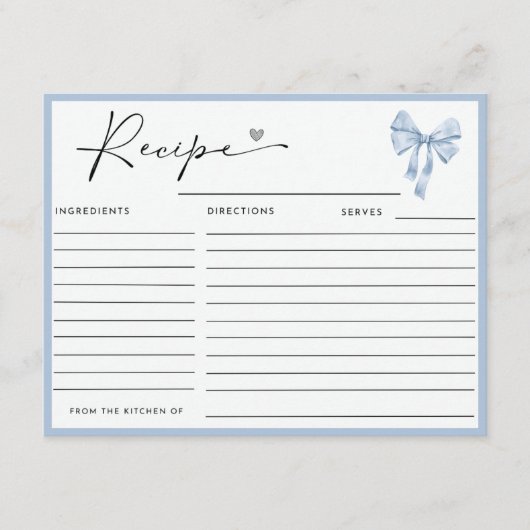 Something Blue Before I Do Bow  Request Begleitkarte (Vorderseite)