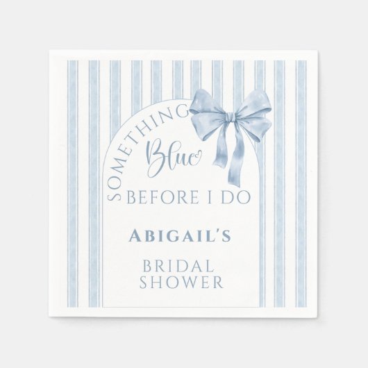 Something Blue Before I Do Bow  Serviette (Vorderseite)