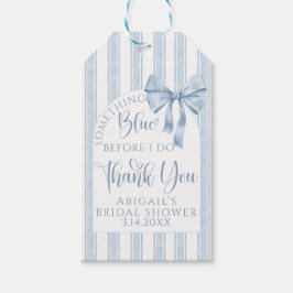 Something Blue Before I Do Bow Thank you Geschenkanhänger