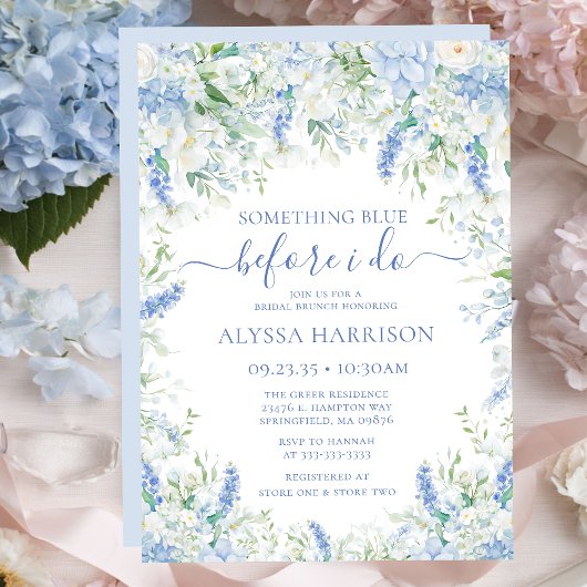 Something Blue Before I Do Bridal Brunch Einladung