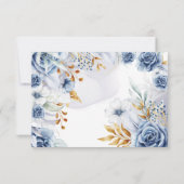 Something Blue Before I Do Bridal Shower Floral Dankeskarte (Rückseite)