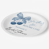 Something Blue Before I Do Bridal Shower Pappteller (Schrägansicht)