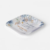 Something Blue Before I Do Bridal Shower Party Pappteller (Gewinkelt)