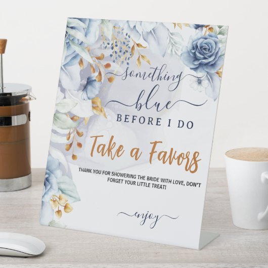 Something Blue Before I Do Bridal Shower Party Sockelschild (In Situ)