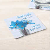 Something Blue Before I Do Bridal Shower Rechteckiger Pappuntersetzer (angewinkelt)
