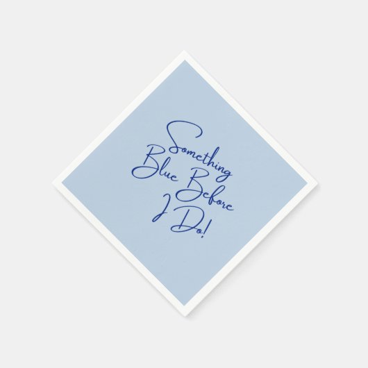 Something Blue Before I Do Bridal Shower Serviette (Ecke)